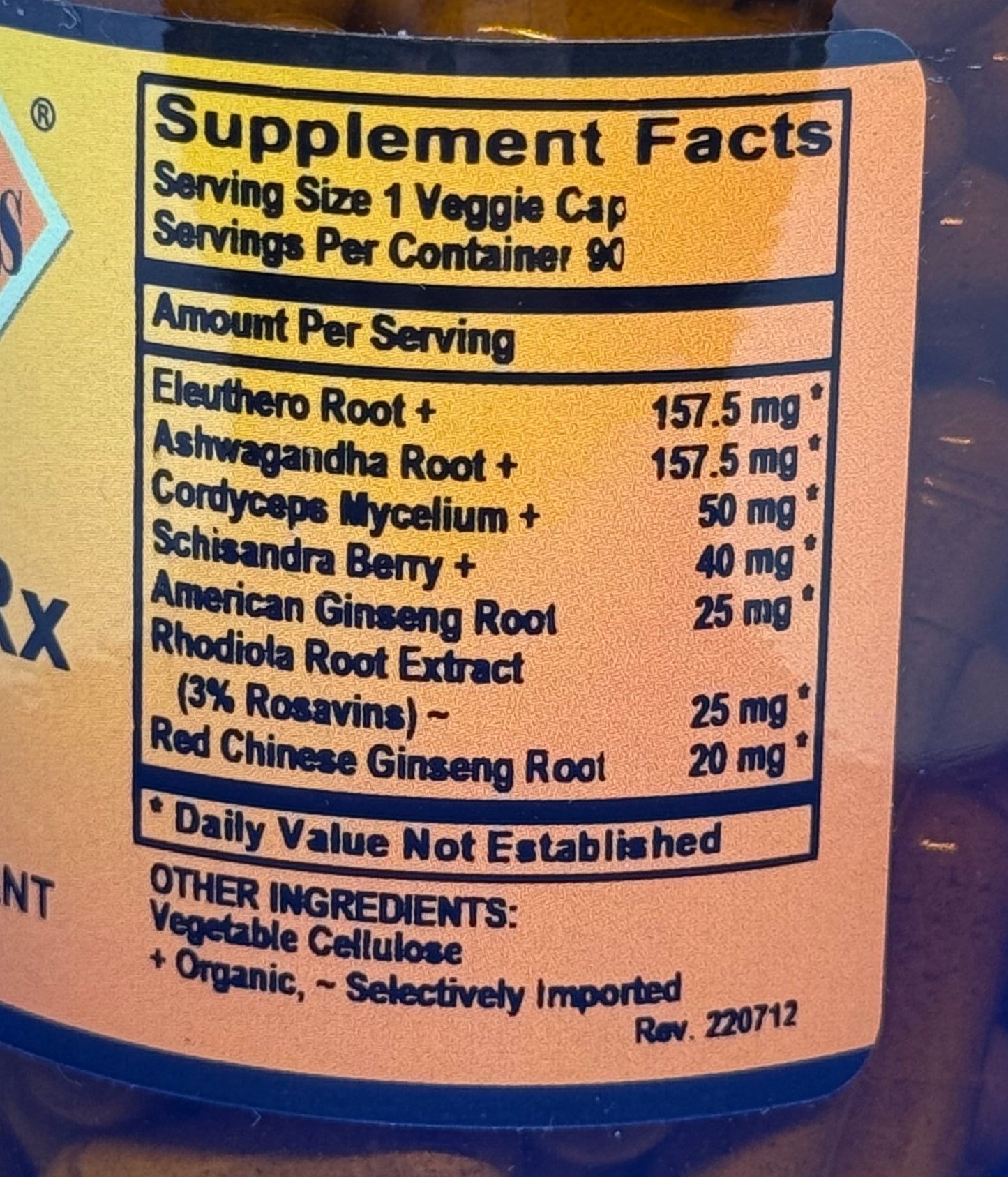 Betsy_s Basics Adrenal Rx Supplement Facts