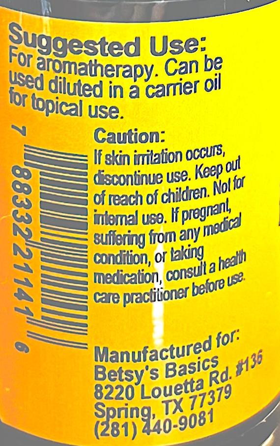 Betsy_s Basics Frankincense in Jojoba Oil Right Panel