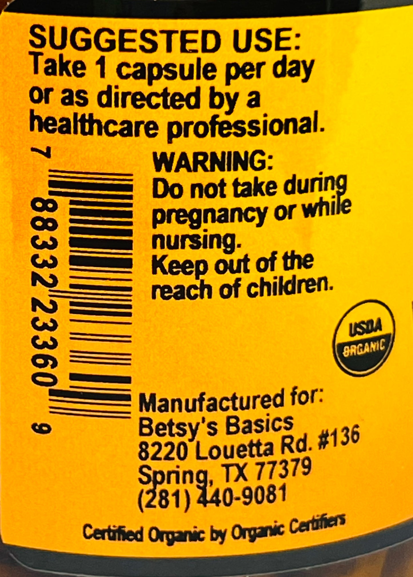 Betsy_s Basics Organic Wormwood Left Panel