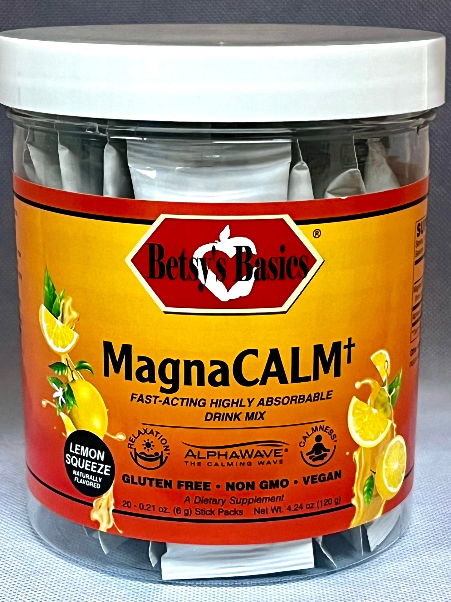 Betsy_s Basics MagnaCalm Lemon Squeeze Flavor Stick Packs