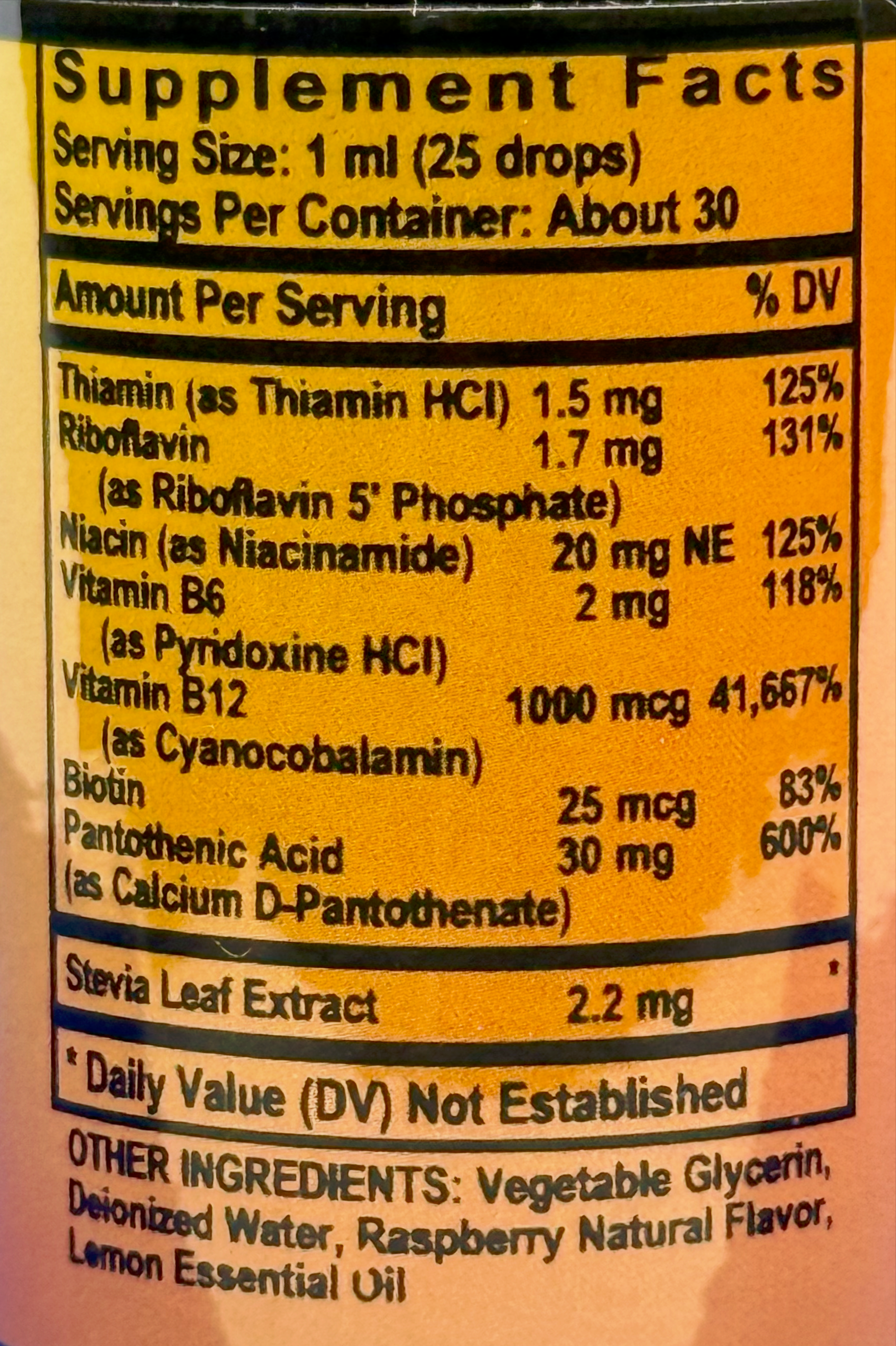 Betsy_s Basics B Complex Supplement Facts