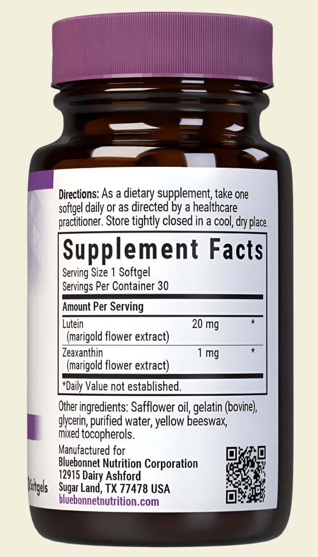 Bluebonnet Nutrition Lutein 20 mg Other Ingredients
