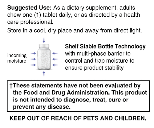 Betsy_s Basics Chewable Adult Probiotic 10 Billion CFU Left Panel