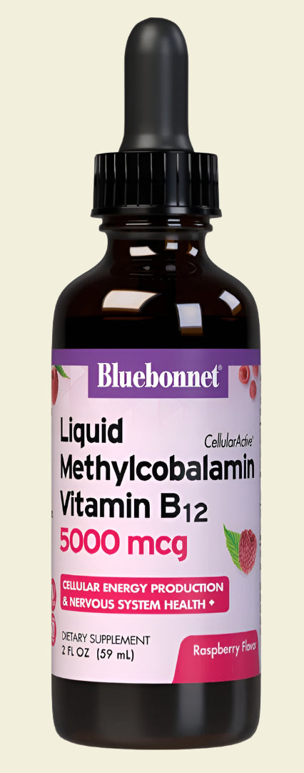 Bluebonnet Nutrition Liquid Methylcobalamin Vitamin B12 5000 mcg