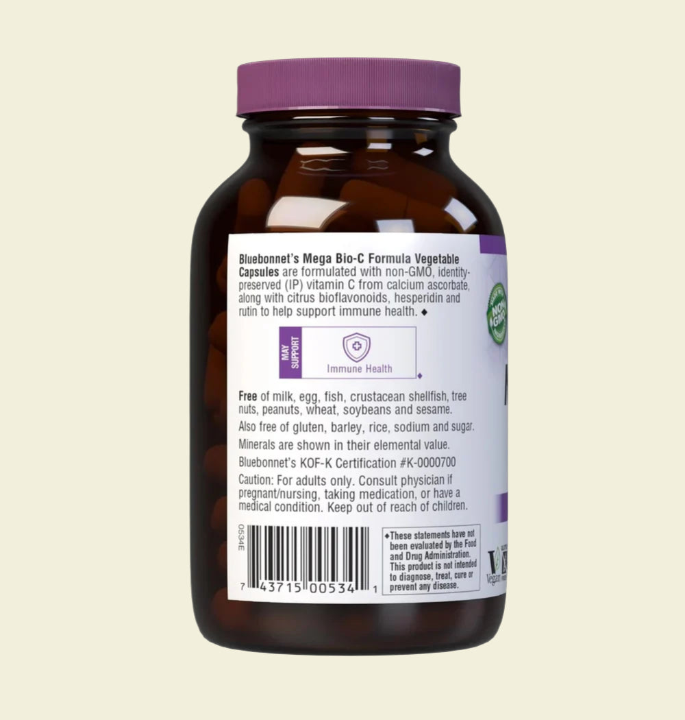 Bluebonnet Nutrition Mega Bio-C Formula Left Panel