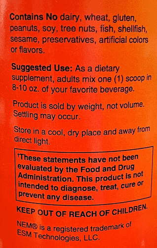 Betsy_s Basics Vegetarian Collagen Peptides Left Panel