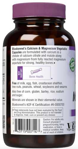 Bluebonnet Nutrition Calcium and Magnesium Left Panel