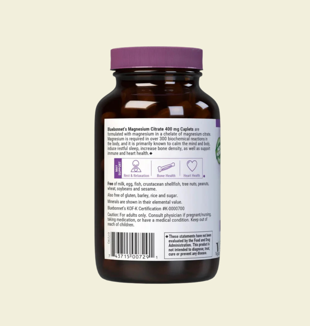 Bluebonnet Nutrition Magnesium Citrate Left Panel