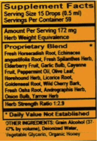 Betsy_s Basics Sinus Blaster Supplement Facts