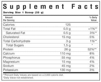 Bluebonnet Nutrition Whey Protein Isolate Natural French Vanilla Supplement Facts