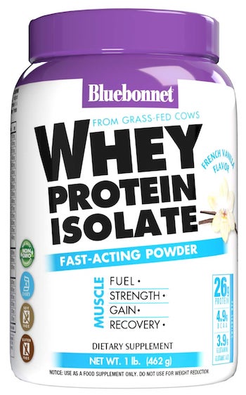 Bluebonnet Nutrition Whey Protein Isolate Natural French Vanilla