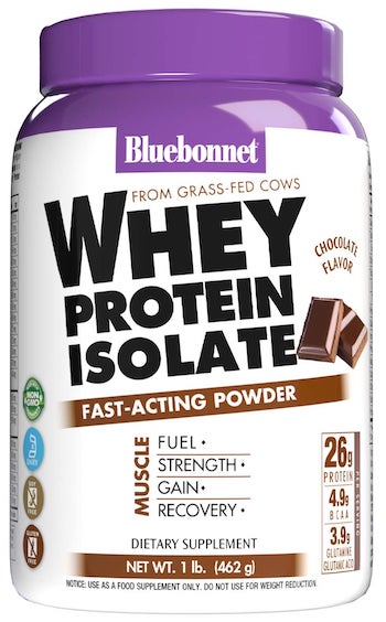 Bluebonnet Nutrition Whey Protein Isolate Natural Chocolate Flavor