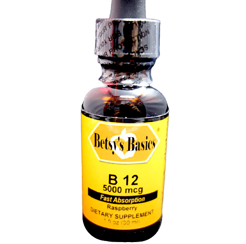 Betsy_s Basics Liquid B12 5000 mcg Fast Absorption Raspberry