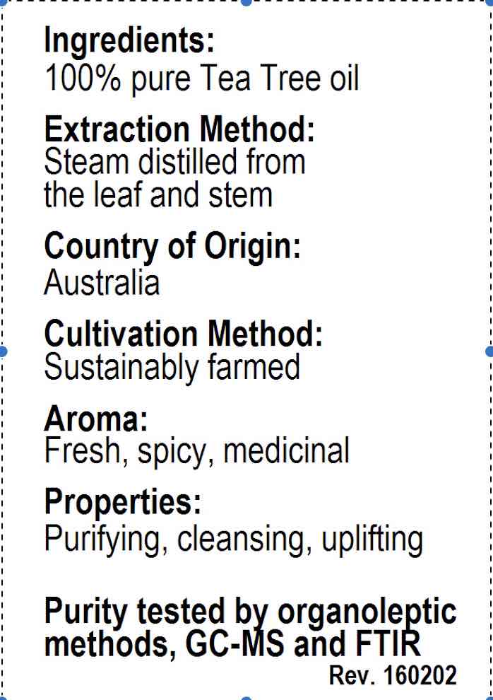 Betsy_s Basics Tea Tree Oil Pure Essential Oil Label