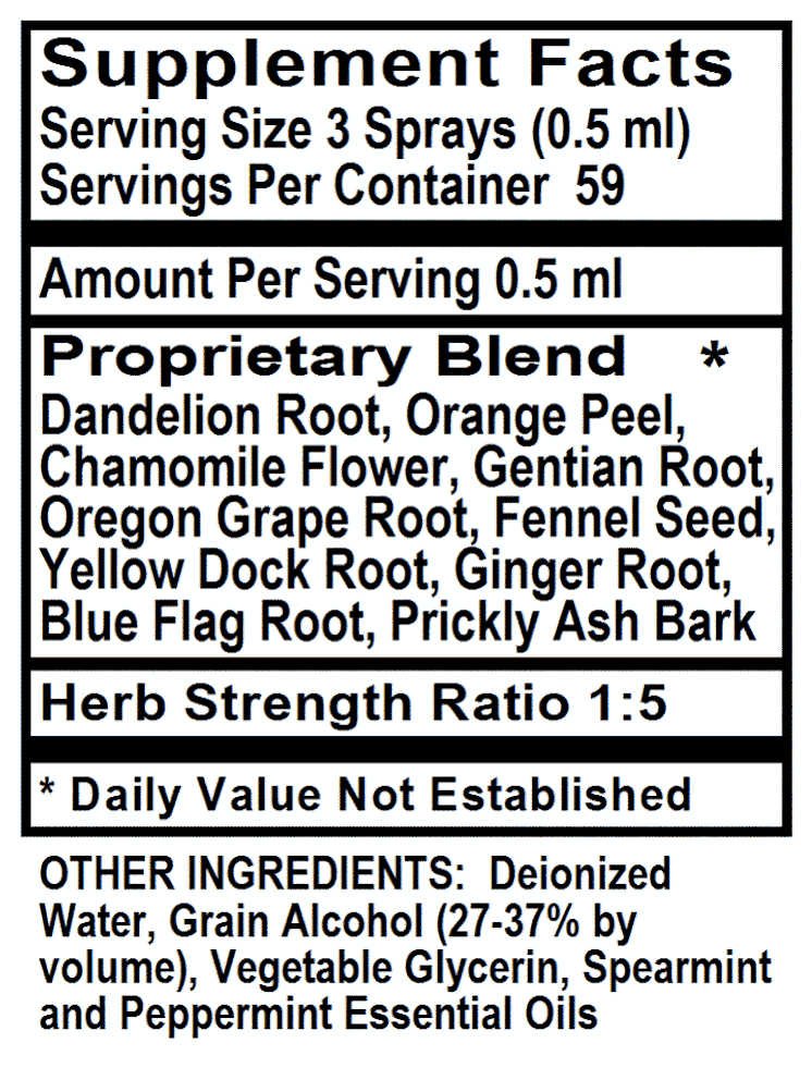 Betsy_s Basics Digestive Bitters Supplement Facts