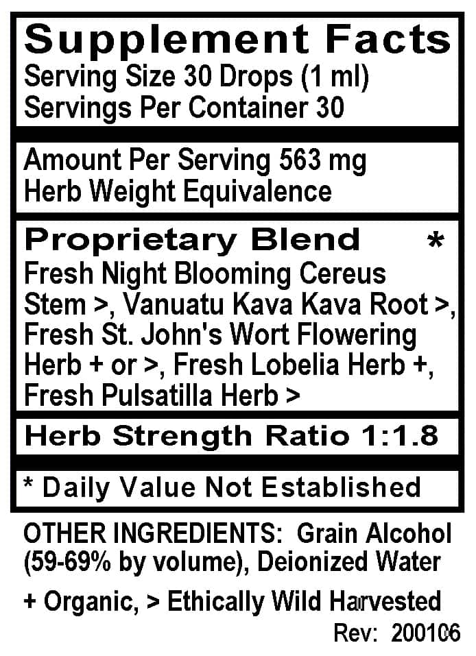 Betsy_s Basics Anxiet-Ease Liquid Supplement Facts