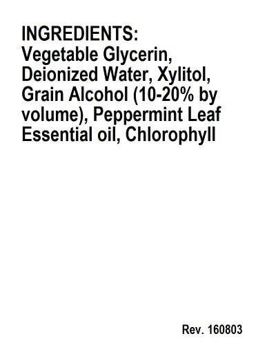 Betsy's Basics Peppermint Breath Spray Supplement Facts