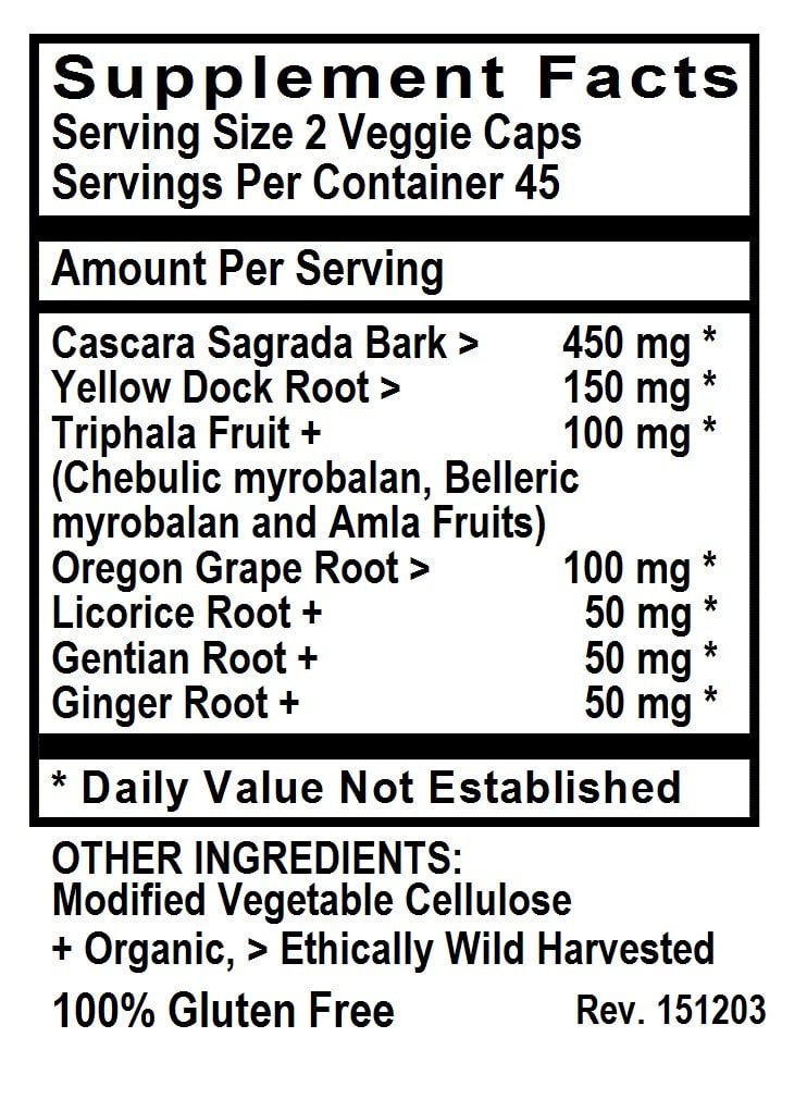 Betsy_s Basics Colon Clean Supplement Facts