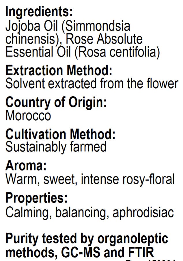 Betsy-s Basics Rose Absolute Oil with jojoba Ingredients