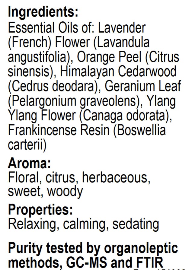 Betsy-s Basics Sleep Dreams Essential Oil Ingredients