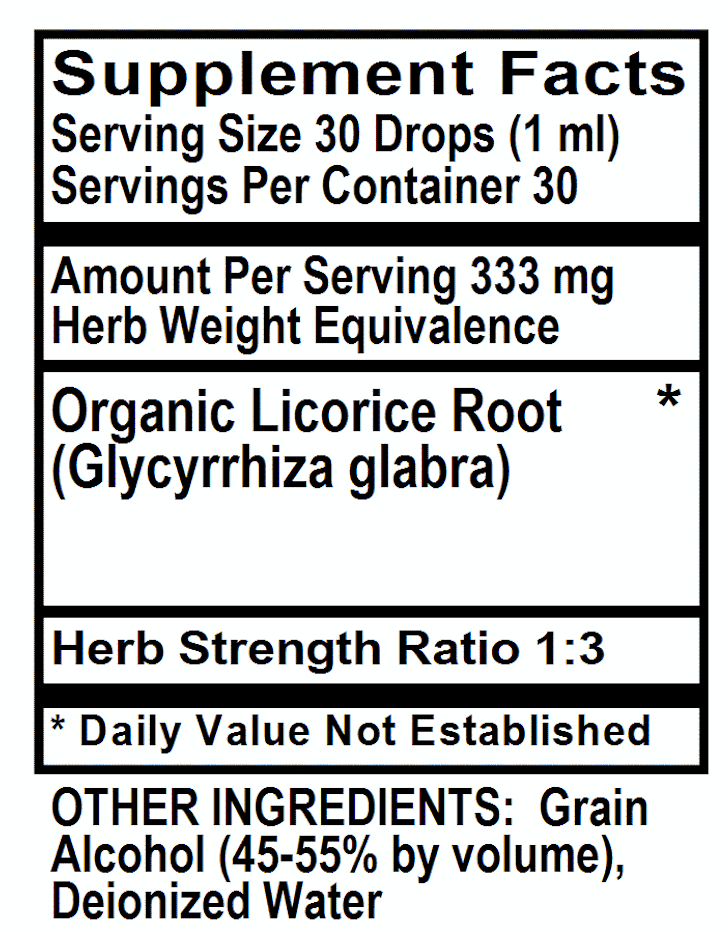 Betsy_s Basics Licorice Liquid Extract Supplement Facts