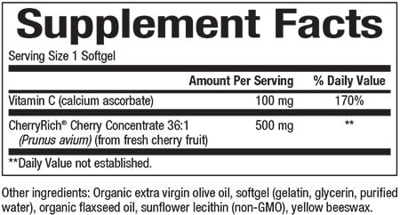 Natural Factors CherryRich® Supplement Facts