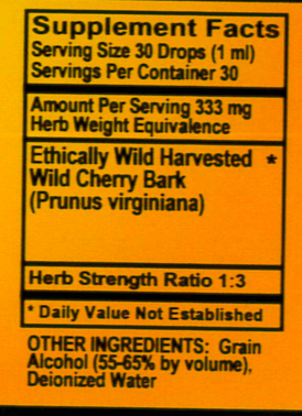 Betsy-s Basics Wild Cherry Liquid Supplement Facts