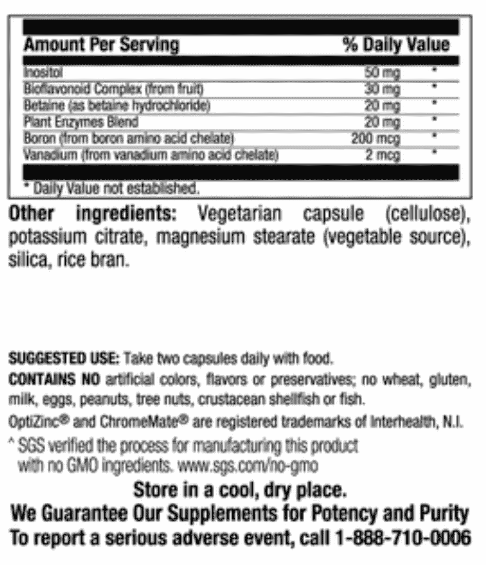 Betsy_s Basics Iron-Free Multi Caps Supplement Facts 2 of 2