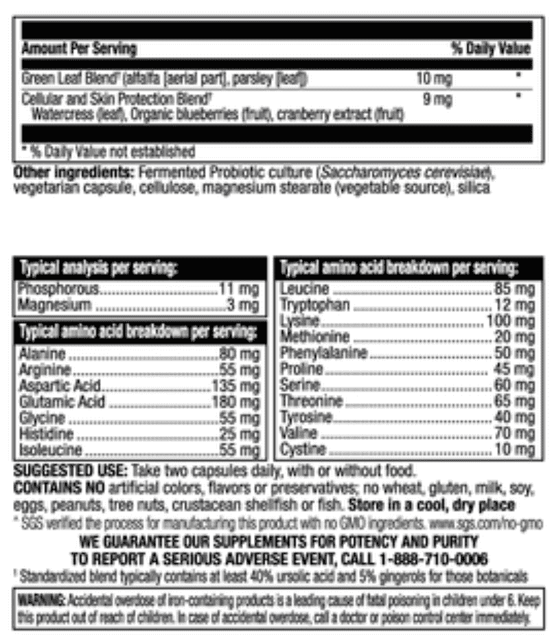 Betsy_s Basics Complete Food Multi Supplement Facts 2 of 2