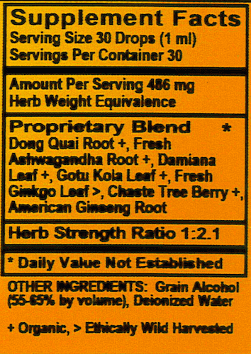 Betsy_s Basics Woman_s Energy Balance Supplement Facts