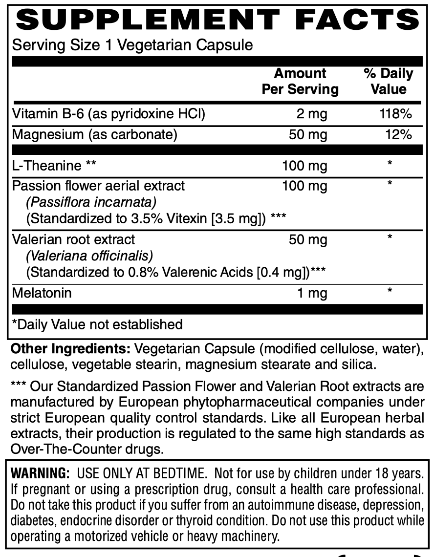 Betsy_s Basics Sleep Support Supplement Facts