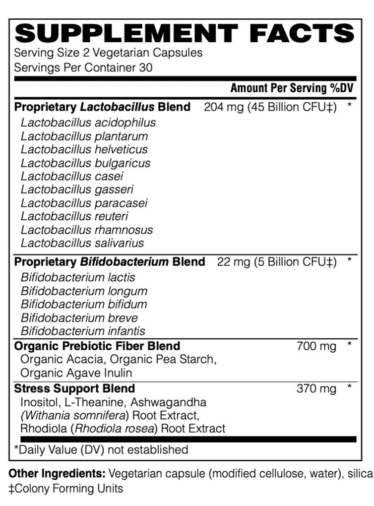 Betsy_s Basics Mood Formula 50 Billion Probiotic Supplement Facts