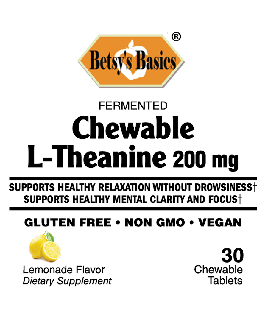 Betsy_s Basics Fermented Chewable L-Theanine 200 mg