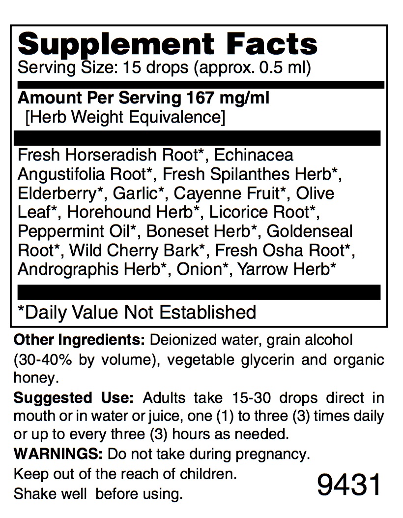 Betsy_s Basics Sinus Breakup Supplement Facts