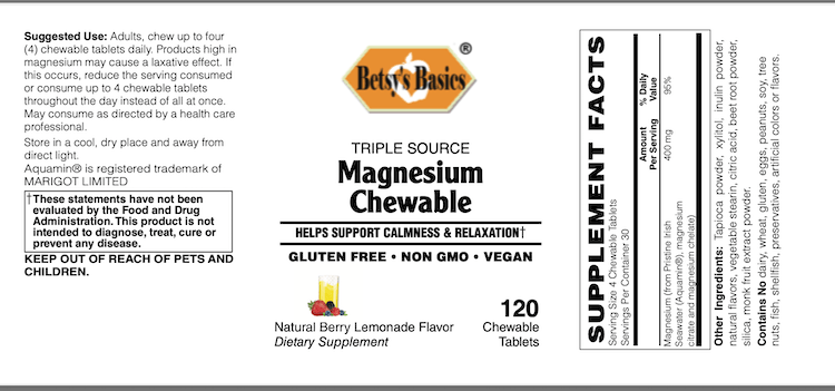Betsy_s Basics Triple Source Magnesium Chewable