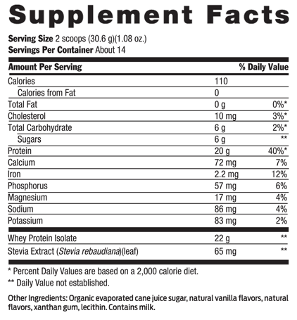 Country Life 100% WHEY PROTEIN VANILLA FLAVOR