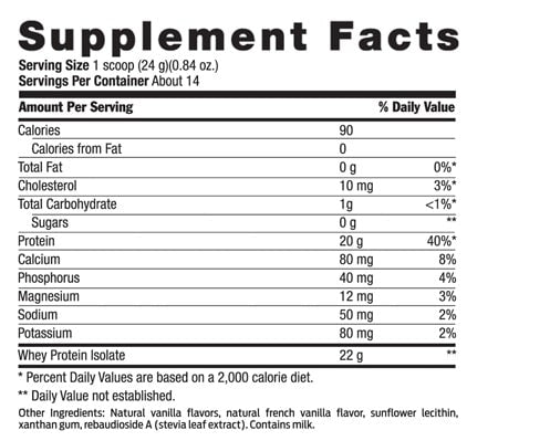 Country Life 100% WHEY SUGAR FREE PROTEIN VANILLA FLAVOR
