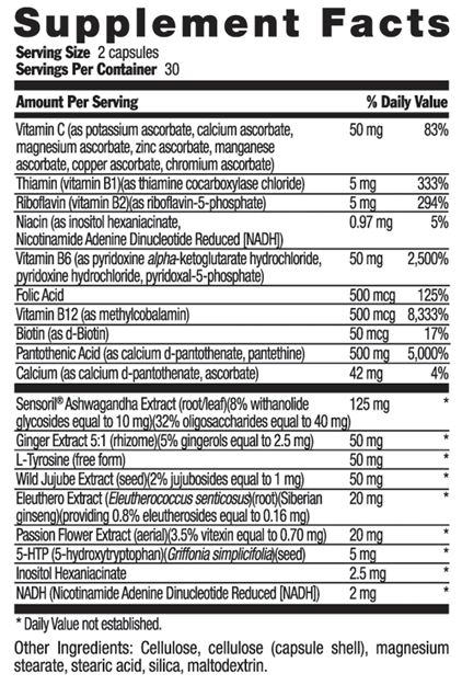 Country Life STRESS SHIELD SUPPLEMENT FACTS