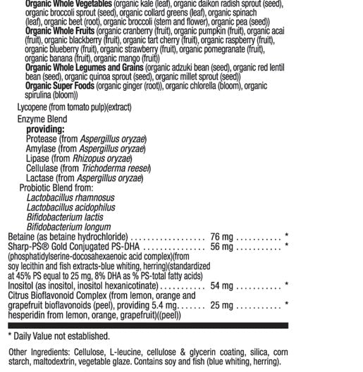Country Life CORE DAILY-1 FOR MEN 50+ SUPPLEMENT FACTS 2 of 2