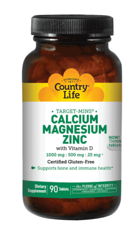 Country Life CALCIUM MAGNESIUM ZINC WITH VITAMIN D
