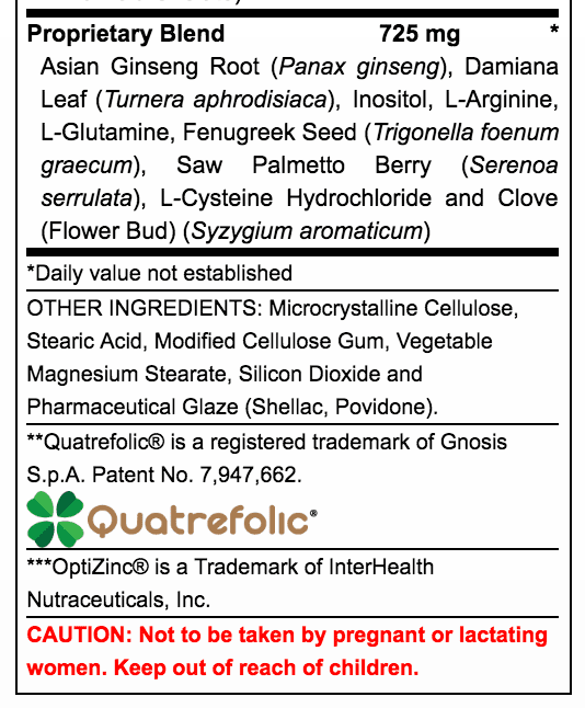 Michael's Naturopathic Programs Male Reproductive Factors™ Supplement Facts 2 of 2