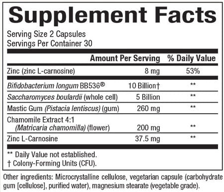 NATURAL FACTORS GASTRO-ASSIT SUPPLEMENT FACTS