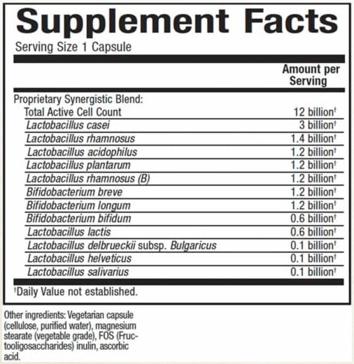 NATURAL FACTORS ULTIMATE PROBIOTIC 12/12 FORMULA SUPPLEMENT FACTS