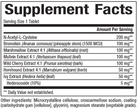 NATURAL FACTORS LUNG, BRONCHIAL & SINUS HEALTH SUPPLEMENT FACTS