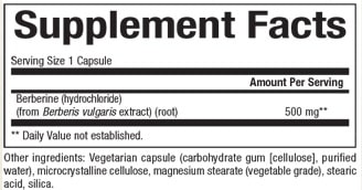 NATURAL FACTORS WELLBETX BERBERINE 500 MG SUPPLEMENT FACTS