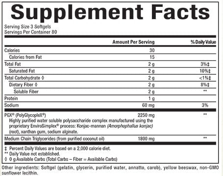 NATURAL FACTORS PGX DAILY ULTRA MATRIX 750 MG SUPPLEMENT FACTS