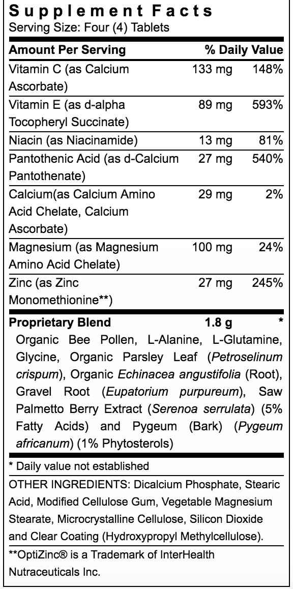 Michael's Naturopathic Programs Prostate Factors™ Supplement Facts