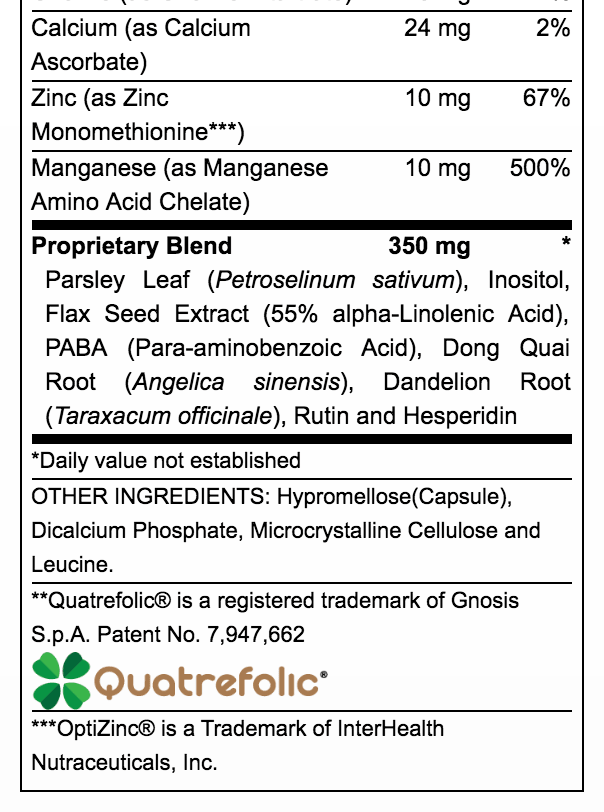 Michael's Teen Girls Daily Multivitamins Supplement Facts 2 of 2