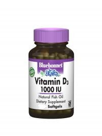 VITAMIN D3 1000 IU 100 SGL BLUEBONNET NUTRITION