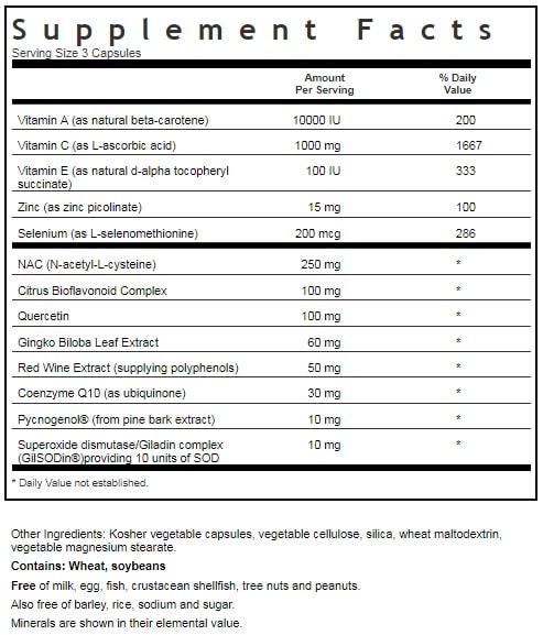BLUEBONNET NUTRITION SUPER ANTIOXIDANT FORMULA